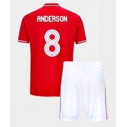 Fotbollsset Barn Nottingham Forest Elliot Anderson #8 Hemmatröja 2025-26 Mini-Kit Kortärmad (+ korta byxor)
