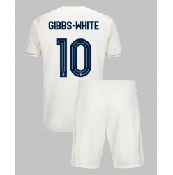 Fotbollsset Barn Nottingham Forest Morgan Gibbs-White #10 Bortatröja 2025-26 Mini-Kit Kortärmad (+ korta byxor)