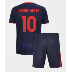 Fotbollsset Barn Nottingham Forest Morgan Gibbs-White #10 Tredje Tröja 2025-26 Mini-Kit Kortärmad (+ korta byxor)