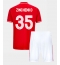 Fotbollsset Barn Nottingham Forest Oleksandr Zinchenko #35 Hemmatröja 2025-26 Mini-Kit Kortärmad (+ korta byxor)