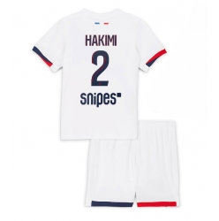 Fotbollsset Barn Paris Saint-Germain Achraf Hakimi #2 Bortatröja 2025-26 Mini-Kit Kortärmad (+ korta byxor)