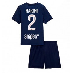 Fotbollsset Barn Paris Saint-Germain Achraf Hakimi #2 Hemmatröja 2025-26 Mini-Kit Kortärmad (+ korta byxor)
