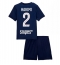 Fotbollsset Barn Paris Saint-Germain Achraf Hakimi #2 Hemmatröja 2025-26 Mini-Kit Kortärmad (+ korta byxor)