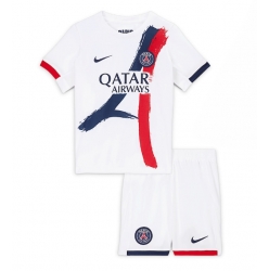 Fotbollsset Barn Paris Saint-Germain Bortatröja 2025-26 Mini-Kit Kortärmad (+ korta byxor)
