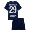 Fotbollsset Barn Paris Saint-Germain Bradley Barcola #29 Hemmatröja 2025-26 Mini-Kit Kortärmad (+ korta byxor)