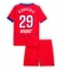 Fotbollsset Barn Paris Saint-Germain Bradley Barcola #29 Tredje Tröja 2025-26 Mini-Kit Kortärmad (+ korta byxor)
