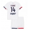 Fotbollsset Barn Paris Saint-Germain Desire Doue #14 Bortatröja 2025-26 Mini-Kit Kortärmad (+ korta byxor)