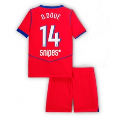 Fotbollsset Barn Paris Saint-Germain Desire Doue #14 Tredje Tröja 2025-26 Mini-Kit Kortärmad (+ korta byxor)