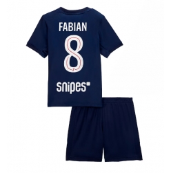 Fotbollsset Barn Paris Saint-Germain Fabian Ruiz #8 Hemmatröja 2025-26 Mini-Kit Kortärmad (+ korta byxor)