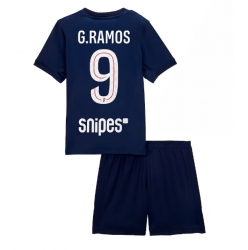 Fotbollsset Barn Paris Saint-Germain Goncalo Ramos #9 Hemmatröja 2025-26 Mini-Kit Kortärmad (+ korta byxor)