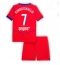 Fotbollsset Barn Paris Saint-Germain Khvicha Kvaratskhelia #7 Tredje Tröja 2025-26 Mini-Kit Kortärmad (+ korta byxor)