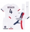 Fotbollsset Barn Paris Saint-Germain Lucas Beraldo #4 Bortatröja 2025-26 Mini-Kit Kortärmad (+ korta byxor)