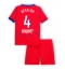 Fotbollsset Barn Paris Saint-Germain Lucas Beraldo #4 Tredje Tröja 2025-26 Mini-Kit Kortärmad (+ korta byxor)