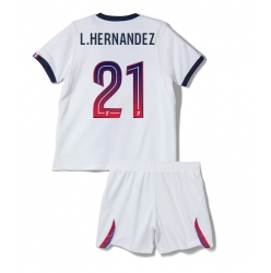 Fotbollsset Barn Paris Saint-Germain Lucas Hernandez #21 Bortatröja 2026-27 Mini-Kit Kortärmad (+ korta byxor)