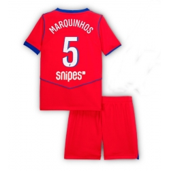 Fotbollsset Barn Paris Saint-Germain Marquinhos #5 Tredje Tröja 2025-26 Mini-Kit Kortärmad (+ korta byxor)