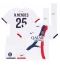 Fotbollsset Barn Paris Saint-Germain Nuno Mendes #25 Bortatröja 2025-26 Mini-Kit Kortärmad (+ korta byxor)