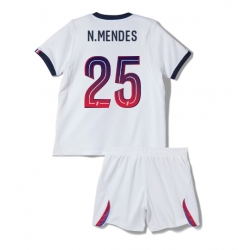 Fotbollsset Barn Paris Saint-Germain Nuno Mendes #25 Bortatröja 2026-27 Mini-Kit Kortärmad (+ korta byxor)