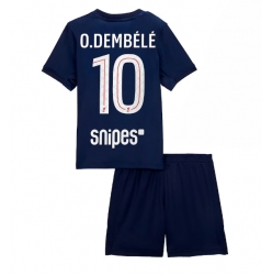Fotbollsset Barn Paris Saint-Germain Ousmane Dembele #10 Hemmatröja 2025-26 Mini-Kit Kortärmad (+ korta byxor)