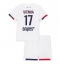 Fotbollsset Barn Paris Saint-Germain Vitinha #17 Bortatröja 2025-26 Mini-Kit Kortärmad (+ korta byxor)