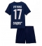 Fotbollsset Barn Paris Saint-Germain Vitinha #17 Hemmatröja 2025-26 Mini-Kit Kortärmad (+ korta byxor)