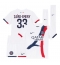Fotbollsset Barn Paris Saint-Germain Warren Zaire-Emery #33 Bortatröja 2025-26 Mini-Kit Kortärmad (+ korta byxor)