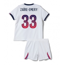 Fotbollsset Barn Paris Saint-Germain Warren Zaire-Emery #33 Bortatröja 2026-27 Mini-Kit Kortärmad (+ korta byxor)