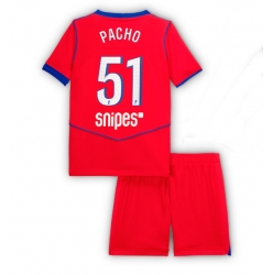 Fotbollsset Barn Paris Saint-Germain Willian Pacho #51 Tredje Tröja 2025-26 Mini-Kit Kortärmad (+ korta byxor)