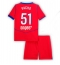 Fotbollsset Barn Paris Saint-Germain Willian Pacho #51 Tredje Tröja 2025-26 Mini-Kit Kortärmad (+ korta byxor)