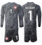 Fotbollsset Barn Polen Wojciech Szczesny #1 Målvakt Bortatröja EM 2024 Mini-Kit Långärmad (+ korta byxor)
