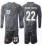 Fotbollsset Barn Portugal Diogo Costa #22 Målvakt Bortatröja EM 2024 Mini-Kit Långärmad (+ korta byxor)