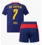 Fotbollsset Barn RB Leipzig Antonio Nusa #7 Bortatröja 2025-26 Mini-Kit Kortärmad (+ korta byxor)