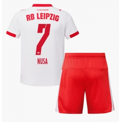 Fotbollsset Barn RB Leipzig Antonio Nusa #7 Hemmatröja 2025-26 Mini-Kit Kortärmad (+ korta byxor)