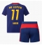 Fotbollsset Barn RB Leipzig Conrad Harder #11 Bortatröja 2025-26 Mini-Kit Kortärmad (+ korta byxor)