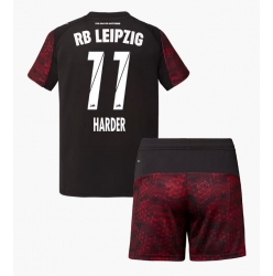 Fotbollsset Barn RB Leipzig Conrad Harder #11 Tredje Tröja 2025-26 Mini-Kit Kortärmad (+ korta byxor)