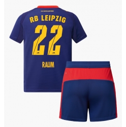 Fotbollsset Barn RB Leipzig David Raum #22 Bortatröja 2025-26 Mini-Kit Kortärmad (+ korta byxor)