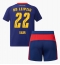 Fotbollsset Barn RB Leipzig David Raum #22 Bortatröja 2025-26 Mini-Kit Kortärmad (+ korta byxor)