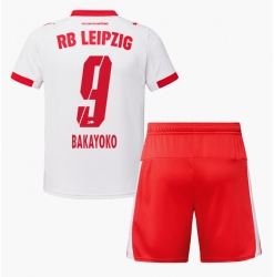 Fotbollsset Barn RB Leipzig Johan Bakayoko #9 Hemmatröja 2025-26 Mini-Kit Kortärmad (+ korta byxor)