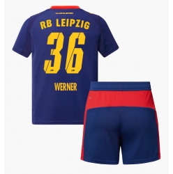 Fotbollsset Barn RB Leipzig Timo Werner #36 Bortatröja 2025-26 Mini-Kit Kortärmad (+ korta byxor)