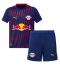 Fotbollsset Barn RB Leipzig Yan Diomande #49 Bortatröja 2025-26 Mini-Kit Kortärmad (+ korta byxor)