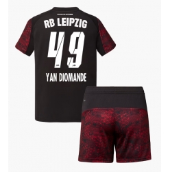 Fotbollsset Barn RB Leipzig Yan Diomande #49 Tredje Tröja 2025-26 Mini-Kit Kortärmad (+ korta byxor)
