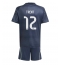 Fotbollsset Barn Real Madrid Alexander-Arnold #12 Bortatröja 2025-26 Mini-Kit Kortärmad (+ korta byxor)