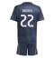 Fotbollsset Barn Real Madrid Antonio Rudiger #22 Bortatröja 2025-26 Mini-Kit Kortärmad (+ korta byxor)