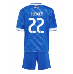 Fotbollsset Barn Real Madrid Antonio Rudiger #22 Tredje Tröja 2025-26 Mini-Kit Kortärmad (+ korta byxor)