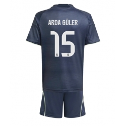 Fotbollsset Barn Real Madrid Arda Guler #15 Bortatröja 2025-26 Mini-Kit Kortärmad (+ korta byxor)