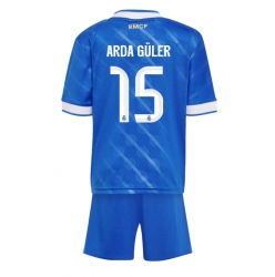 Fotbollsset Barn Real Madrid Arda Guler #15 Tredje Tröja 2025-26 Mini-Kit Kortärmad (+ korta byxor)