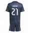 Fotbollsset Barn Real Madrid Brahim Diaz #21 Bortatröja 2025-26 Mini-Kit Kortärmad (+ korta byxor)