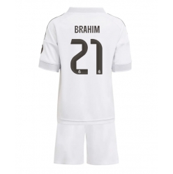 Fotbollsset Barn Real Madrid Brahim Diaz #21 Hemmatröja 2025-26 Mini-Kit Kortärmad (+ korta byxor)