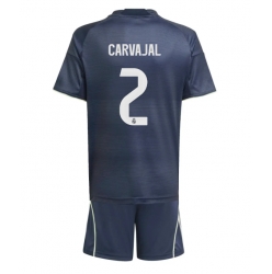 Fotbollsset Barn Real Madrid Daniel Carvajal #2 Bortatröja 2025-26 Mini-Kit Kortärmad (+ korta byxor)