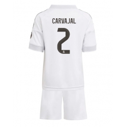 Fotbollsset Barn Real Madrid Daniel Carvajal #2 Hemmatröja 2025-26 Mini-Kit Kortärmad (+ korta byxor)
