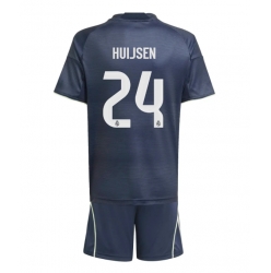 Fotbollsset Barn Real Madrid Dean Huijsen #24 Bortatröja 2025-26 Mini-Kit Kortärmad (+ korta byxor)